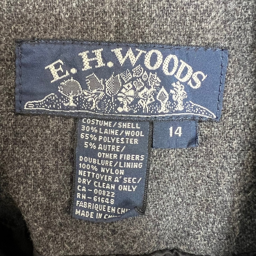 Vintage E.H. Woods Classic Gray Women's Wool Blend Blazer - Picture 8 of 13